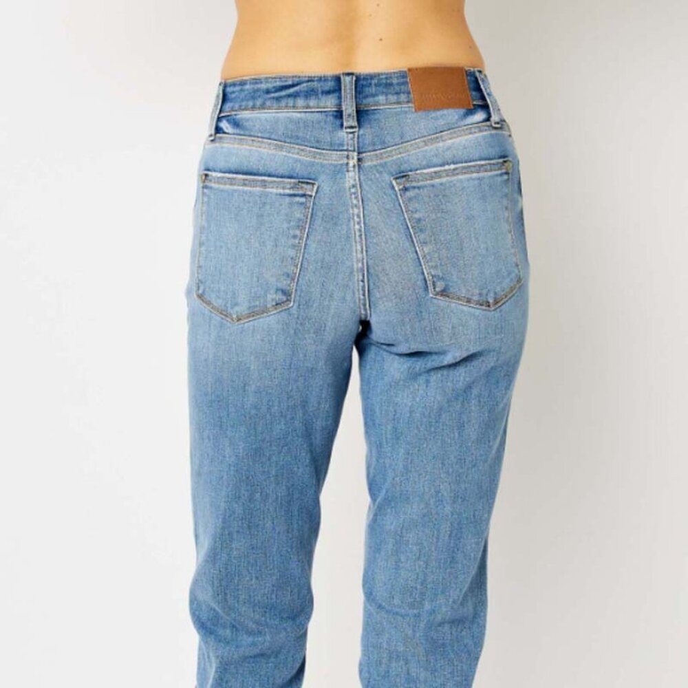 Judy Blue Mid Rise Relaxed Slim Fit Jeans - Picture 5 of 5